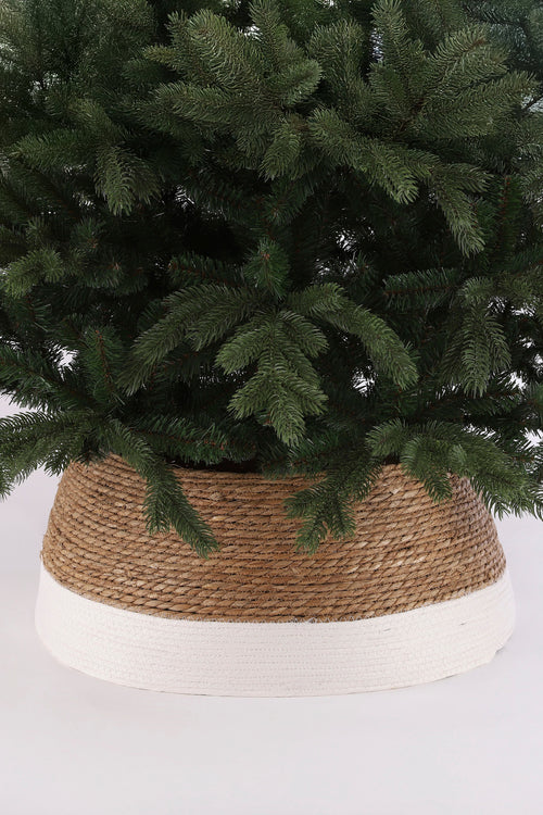 Mica Decorations Kerstboomrok - H26 x Ø58 cm - Zeegras - Off-white - vtwonen shop