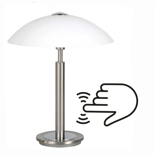 Highlight tafellamp Touch - 1 lichts - 30  x 35   cm - mat-chroom - vtwonen shop