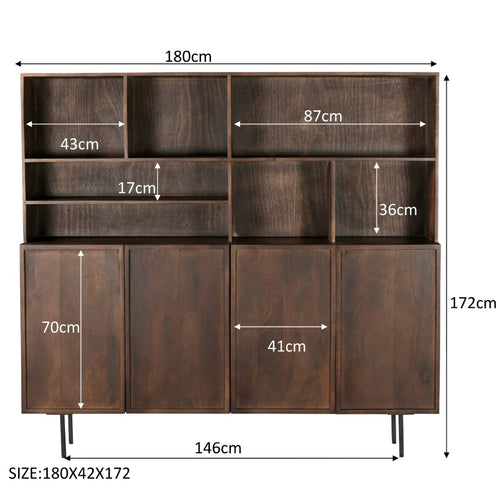 Livingfurn kabinetkast Elan - 180cm - mangohout - vtwonen shop