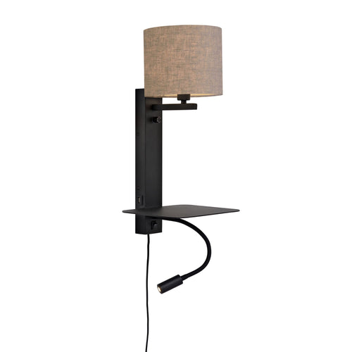 it's about RoMi wandlamp Florence - bruin - 24x22x52cm