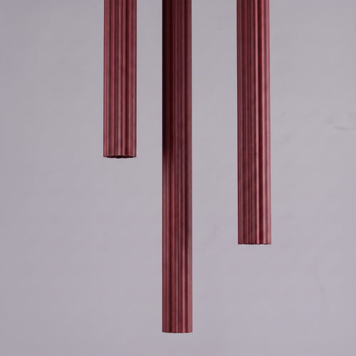Sollux Lighting Hanglamp ARCHE 3P bordeaux - 20x20x120cm