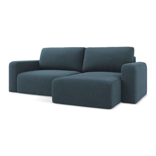 LaMiaSofa hoekbank rechts Ostia - textuurstof - jeans - 244x149x79