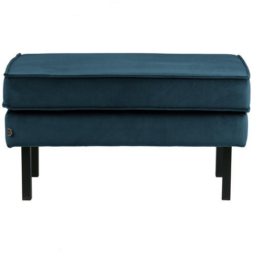 BePureHome hocker op poten Rodeo - Velvet - Blauw - 45x84x54 - vtwonen shop