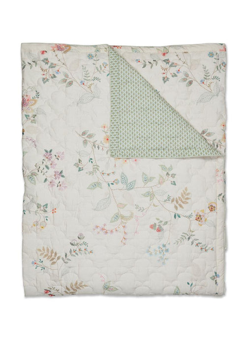 Pip Studio sprei Kili Flower Quilt - 180x260 cm - wit - vtwonen shop