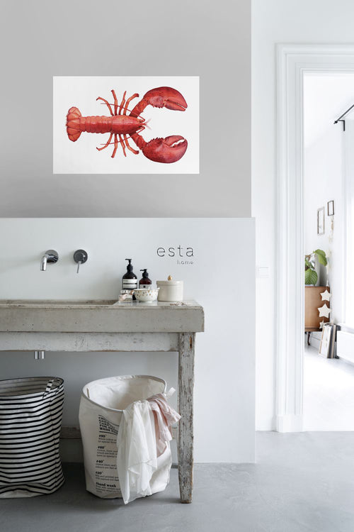 ESTAhome muursticker kreeft rood - 70 x 46.5 cm - 159045 - vtwonen shop