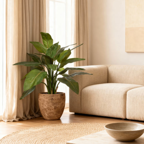 Maxifleur Strelitzia kunstplant 95cm - groen