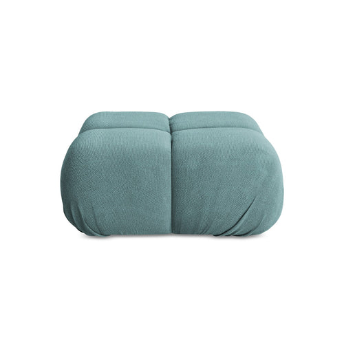 LaMiaSofa Poef Sanremo - chenille stof - jeans - 95x95x41
