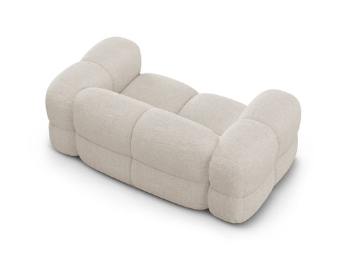 Cosmopolitan Design Bank Loretto 2-zits, structurele stof beige - 100x180x68cm
