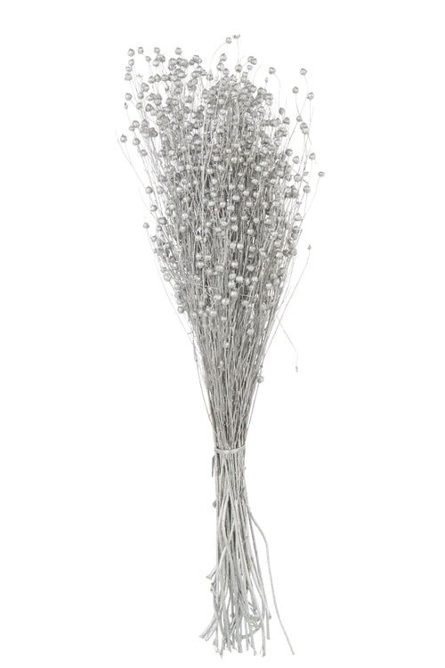 J-Line decoratie tak droogbloemen - riet - zilver - vtwonen shop