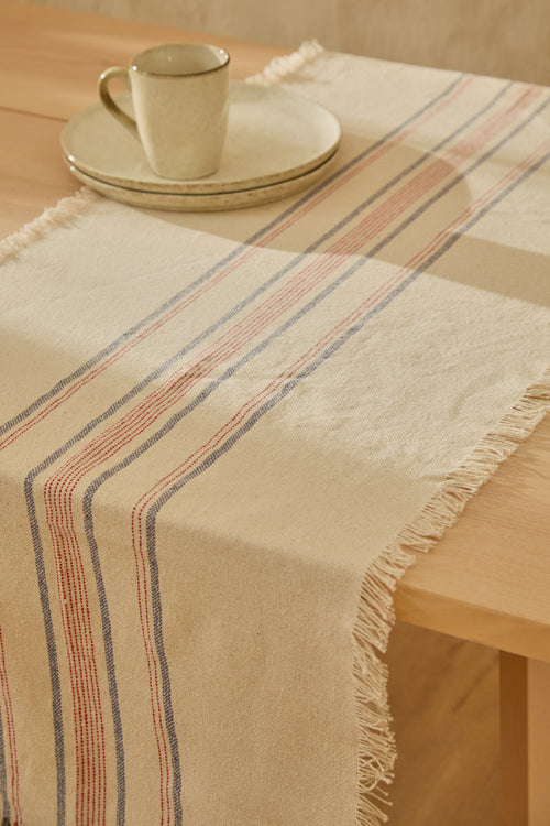 Calma House Tafelloper Born - Blauw - 50x150