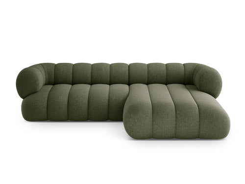 Cosmopolitan Design Hoekbank Koge 5-zits, chenille groente - 165x270x70cm
