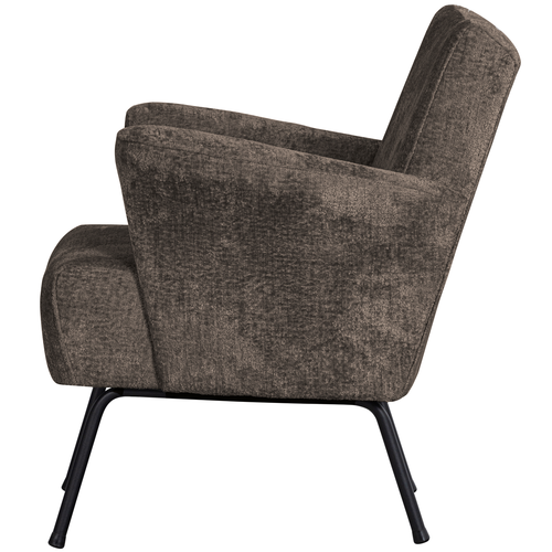 BePureHome fauteuil Muse - Polyester - Grijs/Bruin - 77x73x70 - vtwonen shop