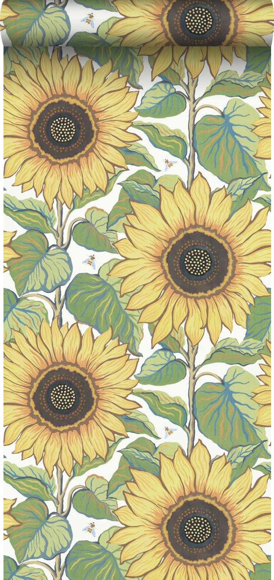 Borastapeter behang zonnebloem geel - 49 cm x 10.05 m - 660782