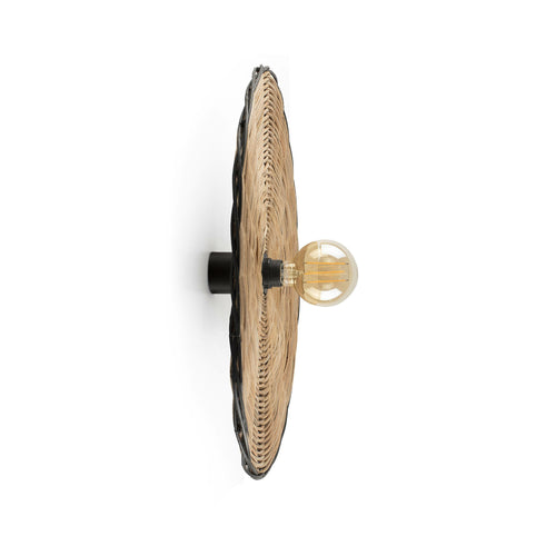 Faro Costas 600 H70 Zwart, rotan wand-/plafondlamp