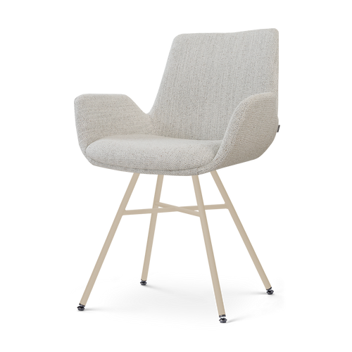 Nolon Noa-Eef eetkamerstoel beige gemêleerd - beige onderstel
