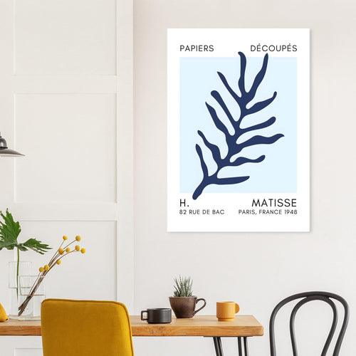 Artfulprints  Matisse – Ocean flora navy blue I   poster 50x70 cm