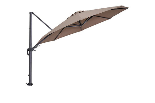 Hawaii parasol - Ø350 cm - carbon black - taupe - vtwonen shop