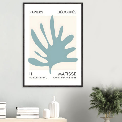 Artfulprints Poster Matisse – Coral drift turquoise   - 50x70 cm - Turquoise