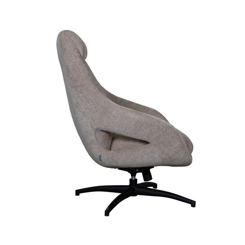 LABEL51 Draaifauteuil Maxwell - Beige/Zwart - 75x84x108cm