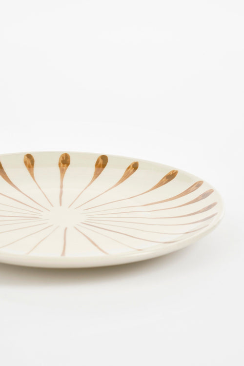 Mica Decorations Elsie Ontbijtbord - 1 Bord Willekeurig - Kleur/Variant Niet Kiesbaar - H2 x Ø20 cm - Steengoed - Bruin