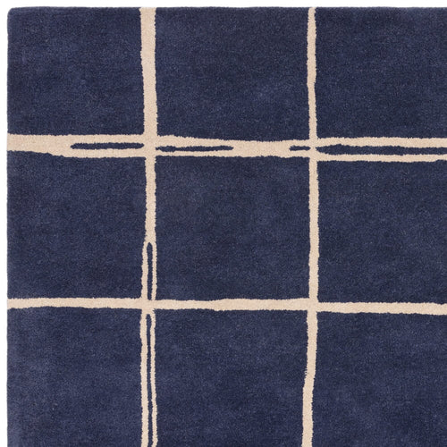 Vloerkleed Easy Living Albany Grid Marine Rug 200x290 cm - vtwonen shop