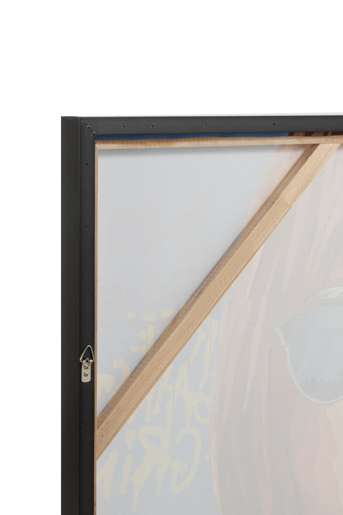 J-Line wanddecoratie Graffiti Vrouw Lolly - canvas/verf - mix