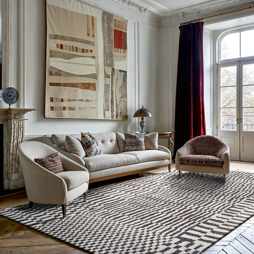 Louis De Poortere binnen & buiten machinewasbaar vloerkleed Structures Berber van 70% gerecycled PET - wit - 235x340cm