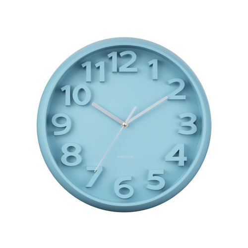 Karlsson wandklok Elevated Classic Numbers - blauw - Ø33.5cm