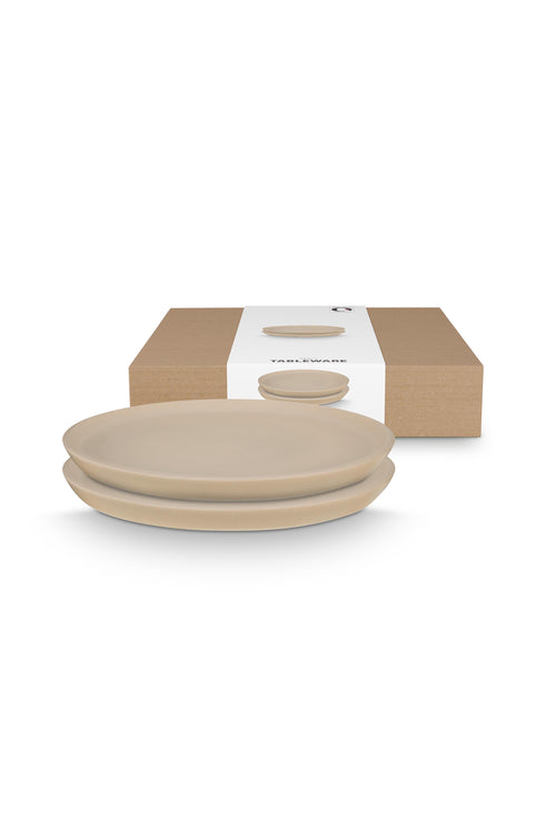 vtwonen - Ontbijtborden - Grijs - Keramiek - 23cm - Serviesset van 2 - vtwonen shop