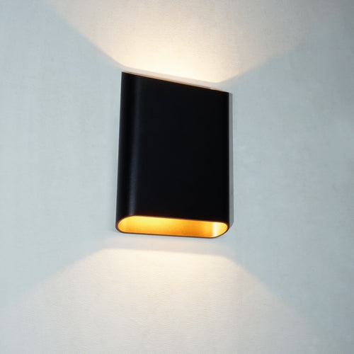 Artdelight wandlamp Diaz - 2 lichts - 4  x 20   cm - zwart goud