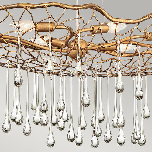 Laguna Lisa McDennon by Hinkley 8-lichts hanglamp gepolijst goud