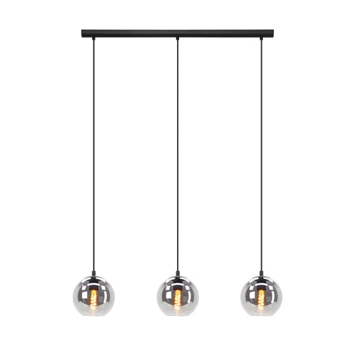 EGLO hanglamp Ariscani - e27 - 76,5 cm - zwart - rookglas - vtwonen shop