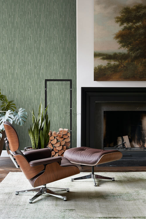 Origin Wallcoverings behang 3D-houtmotief vergrijsd groen - 50 x 900 cm - 347868 - vtwonen shop