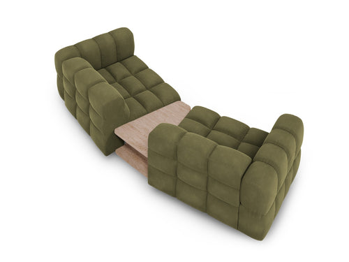 Cosmopolitan Design Modulaire bank Sky 2-zits, flueel, lichtgroen - 148x280x70cm