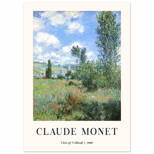 Artfulprints  Claude Monet - View of Vétheuil II   poster 50x70 cm - vtwonen shop