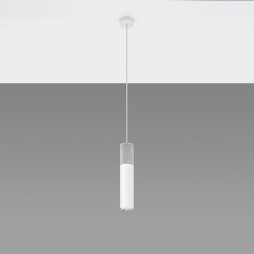 Sollux Lighting Hanglamp BORGIO 1 wit - 8x8x105cm