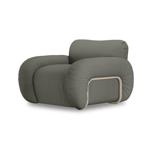 HKLIVING fauteuil Arc lounge – wander army green – frame sand - vtwonen shop