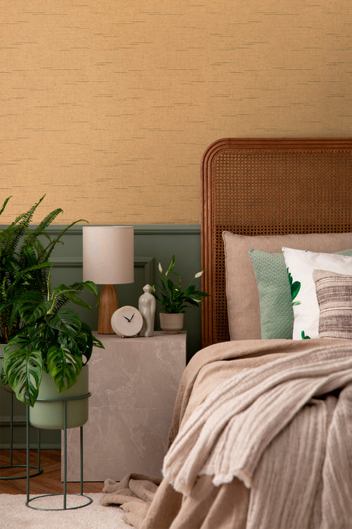 Sanders & Sanders behang geweven structuur oranje - 53 cm x 10 m - 640540 - vtwonen shop