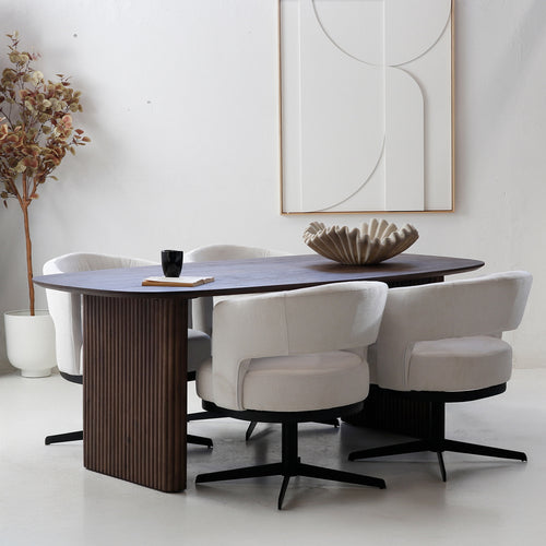 Giga Meubel Eettafel Juro - Deens Ovaal - Mangohout - 200cm