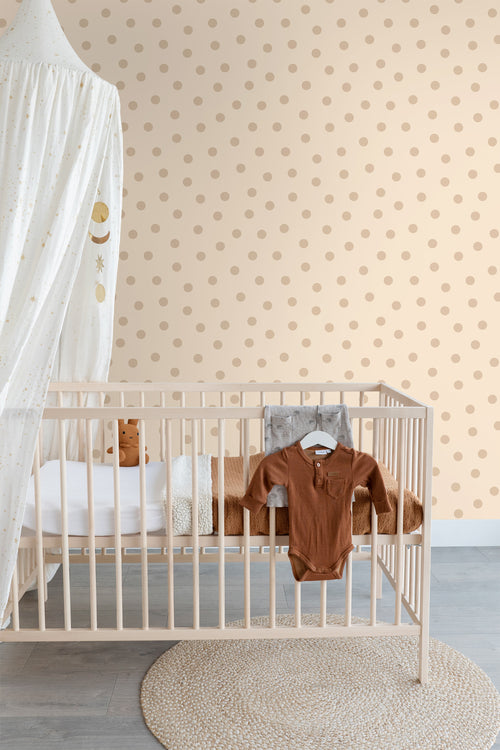 ESTAhome behang stippen beige - 53 cm x 10.05 m - 139730