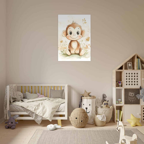 Artfulprints  Baby aap   poster 70x100 cm - vtwonen shop