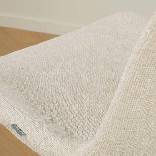 Nolon Nena-Fé Eetkamerstoel Cottonbeige - Houten Onderstel