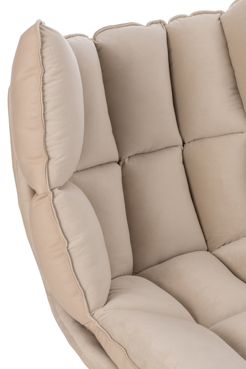 J-Line stoel Relax Kussen - textiel/metaal - beige