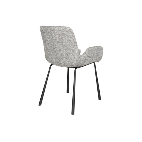 Zuiver Brit Eetkamerstoelen Armleuning Grijs - Set van 2
