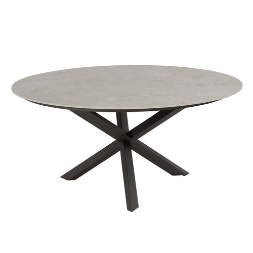 4 Seasons tuintafel Prado Ø160x75 cm- ceramic sabbia - terre