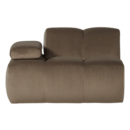 WOOOD 1-zits bank arm links Mojo - Velvet - Taupe - 74x124x97