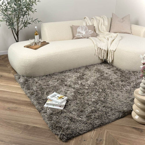 Hoogpolig vloerkleed Nika antraciet polyester - Interieur05 - 290 x 200 cm - vtwonen shop