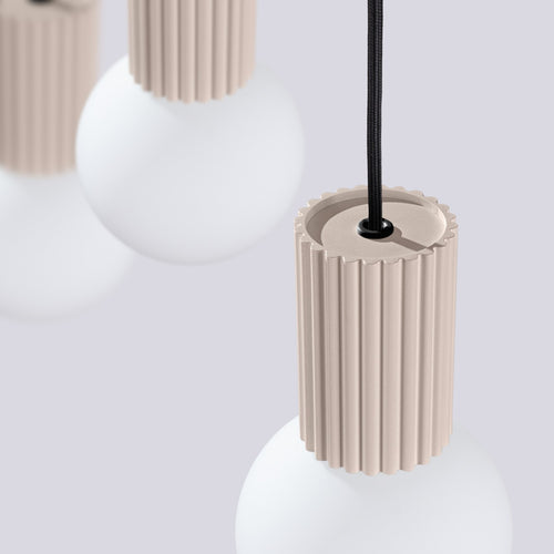 Sollux Lighting Hanglamp HALO 3L taupe - 40x6x120cm