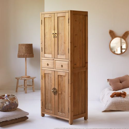 Tikamoon Natural kast van gerecycled massief grenenhout - Naturel