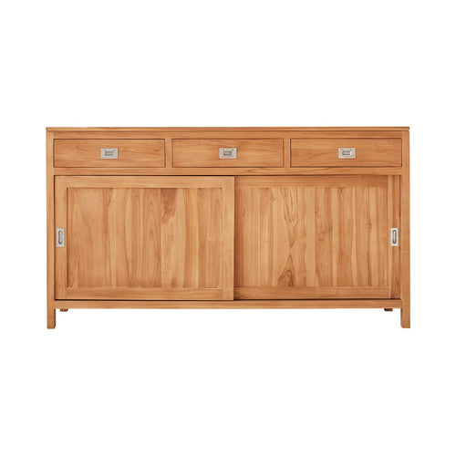 Tikamoon Massief teakhouten dressoir 180 cm - Naturel - vtwonen shop